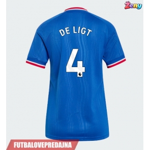 Lacne Ženy Futbalové dres Manchester United Matthijs de Ligt #4 2026-27 Krátky Rukáv - Preč